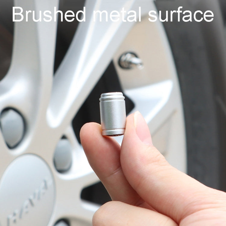 4pcs /Set Umbrella Metal Tire Valve Caps Automobile Universal Modified Valve Covers(Silver) - Tire Valve Caps by buy2fix | Online Shopping UK | buy2fix