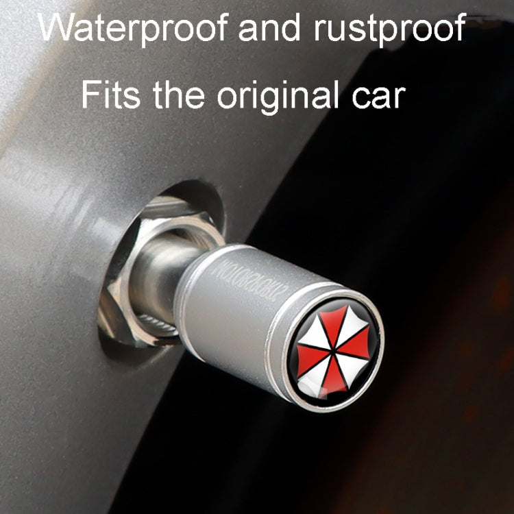 4pcs /Set Umbrella Metal Tire Valve Caps Automobile Universal Modified Valve Covers(Black) - Tire Valve Caps by buy2fix | Online Shopping UK | buy2fix