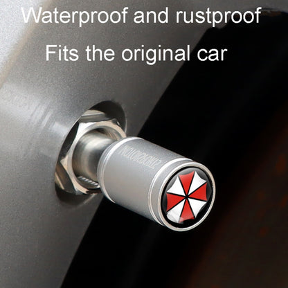 4pcs /Set Umbrella Metal Tire Valve Caps Automobile Universal Modified Valve Covers(Black) - Tire Valve Caps by buy2fix | Online Shopping UK | buy2fix