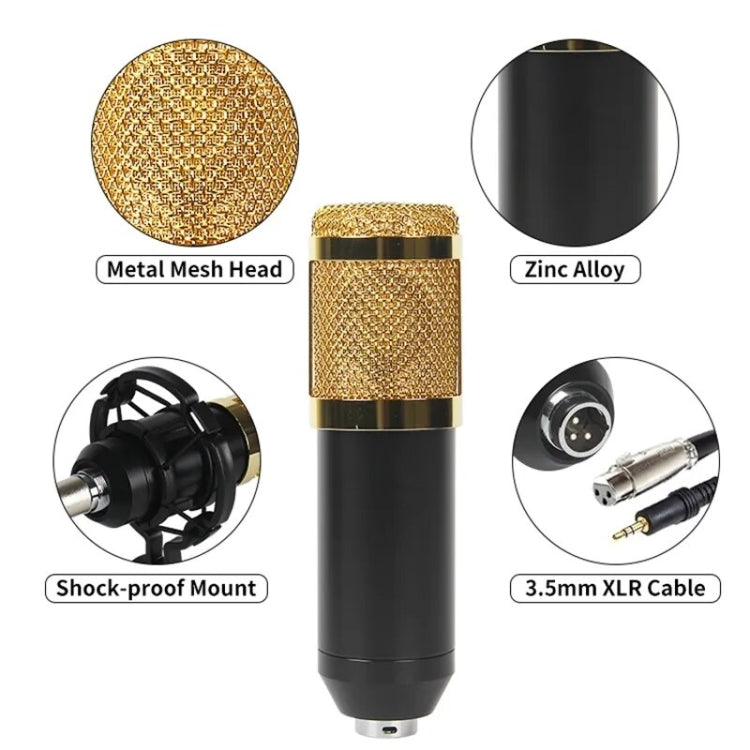 BM800+V8S Sound Card Set Audio Condenser Mic Studio Singing Microphone by buy2fix