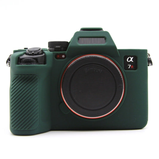 For Sony A7RV Mirrorless Camera Protective Silicone Case, Color: Dark Green by buy2fix