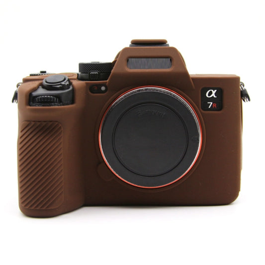 For Sony A7RV Mirrorless Camera Protective Silicone Case, Color: Coffee by buy2fix