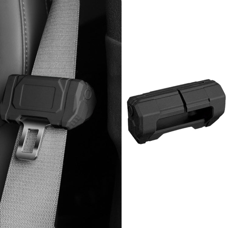 Large Car Seatbelt Buckle Protective Cover Anti Scratch Silicone Protector For Safety Belt Plugs(Black) by buy2fix
