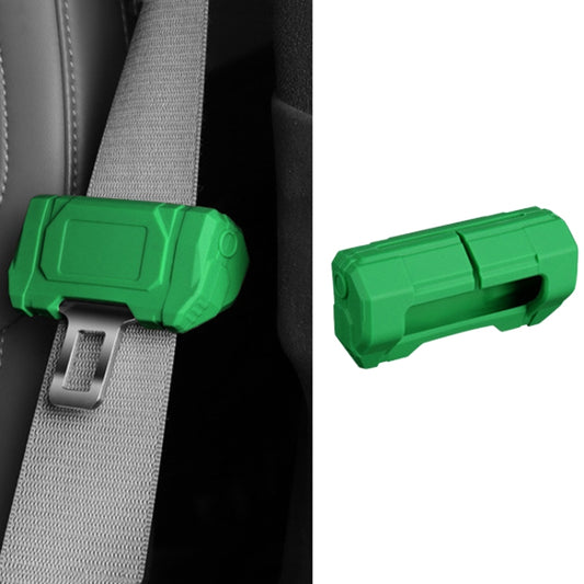 Large Car Seatbelt Buckle Protective Cover Anti Scratch Silicone Protector For Safety Belt Plugs(Green) by buy2fix