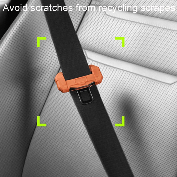 Large Car Seatbelt Buckle Protective Cover Anti Scratch Silicone Protector For Safety Belt Plugs(Green) by buy2fix