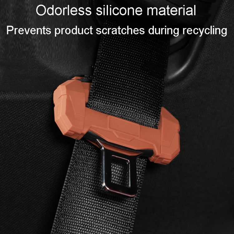 Large Car Seatbelt Buckle Protective Cover Anti Scratch Silicone Protector For Safety Belt Plugs(Black) by buy2fix