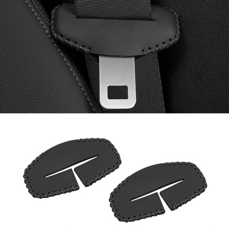 For BMW 1pair Seatbelt Insert Protector Bumper Belt Chuck Decoration(Black) by buy2fix