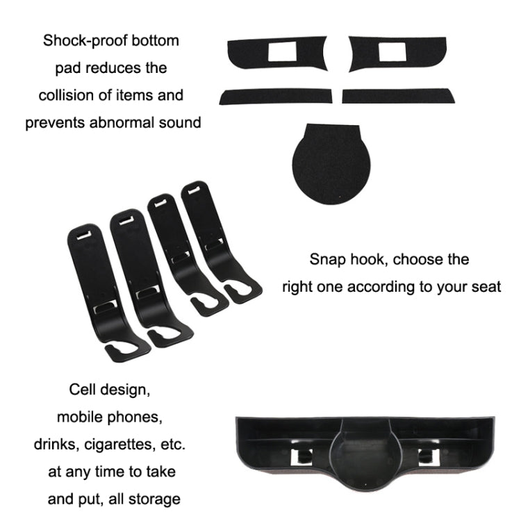 Car Seat Back Storage Box Rear Hanging Cup Holder(Black) by buy2fix