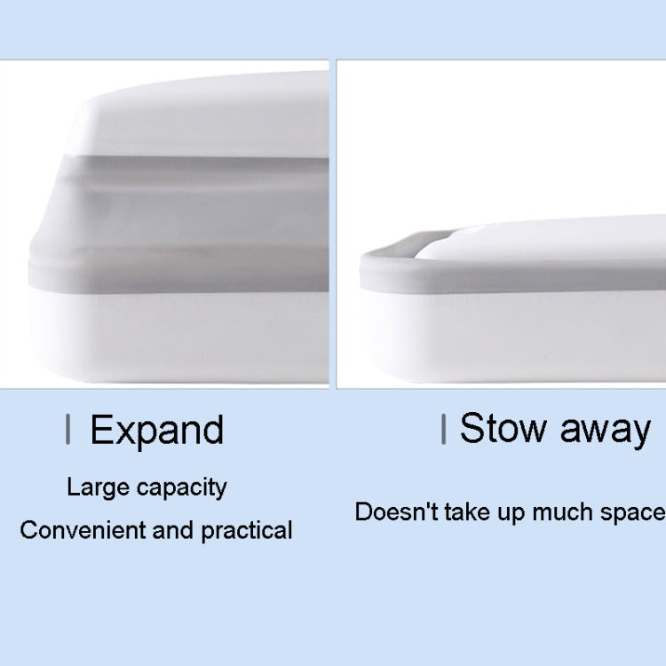 Foldable Car Bin Dual-Use Dustbin Organizer For Home And Car(Light Blue) by buy2fix