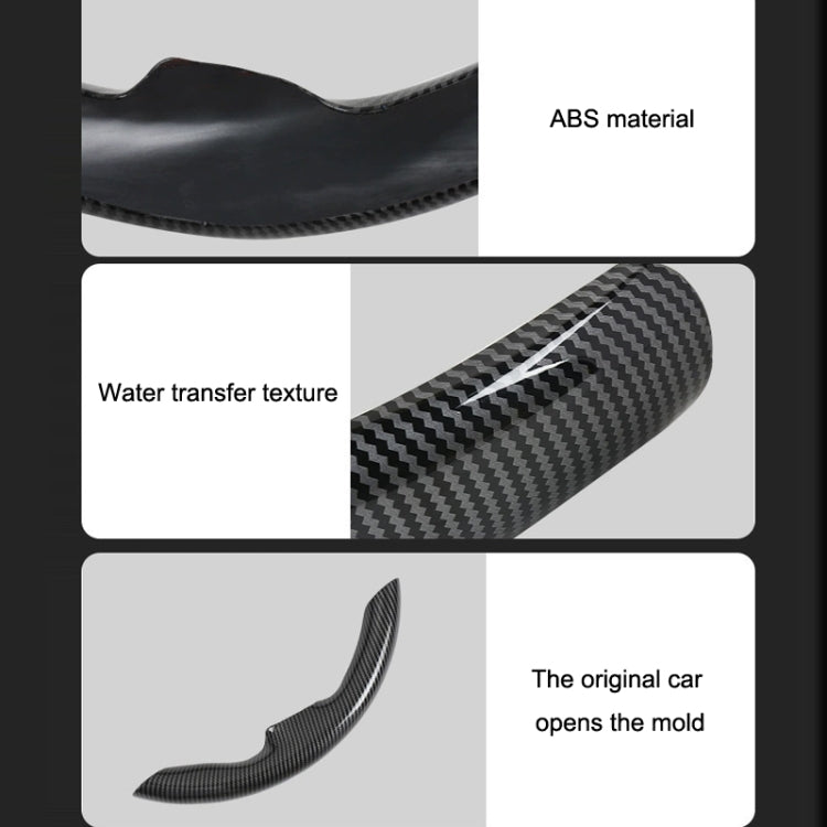 For Tesla Model3/Y 30cm Carbon Fiber Pattern Steering Wheel Handlebar Cover(Black) by buy2fix