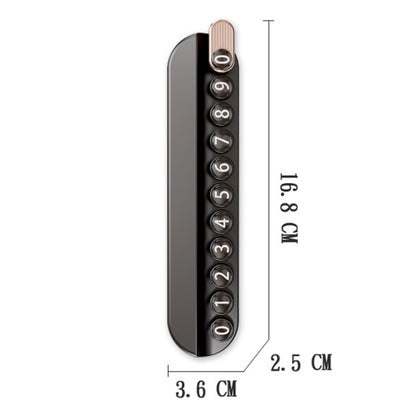 Car Temporary Parking Plate With Aroma Diffuser Moving Car Phone Number Plate Box Packing(Black) by buy2fix