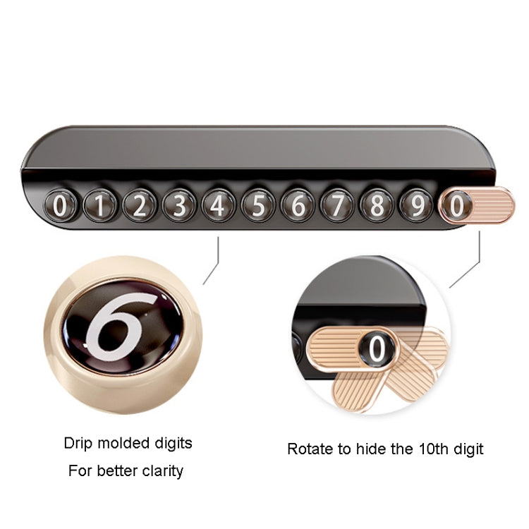 Car Temporary Parking Plate With Aroma Diffuser Moving Car Phone Number Plate Box Packing(Black) by buy2fix