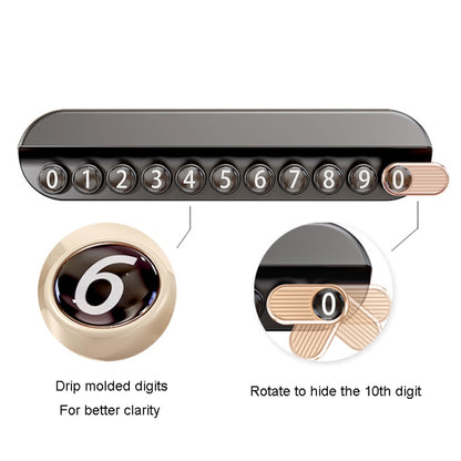 Car Temporary Parking Plate With Aroma Diffuser Moving Car Phone Number Plate Box Packing(Black) by buy2fix