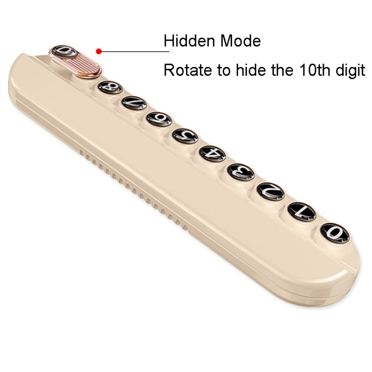 Car Temporary Parking Plate With Aroma Diffuser Moving Car Phone Number Plate Box Packing(Beige) by buy2fix