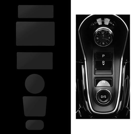 For Acura CDX/19 RDX Car Interior Protective Film, Color: 6pcs /Set Gear Button Sticker - Sticker Tools by buy2fix | Online Shopping UK | buy2fix