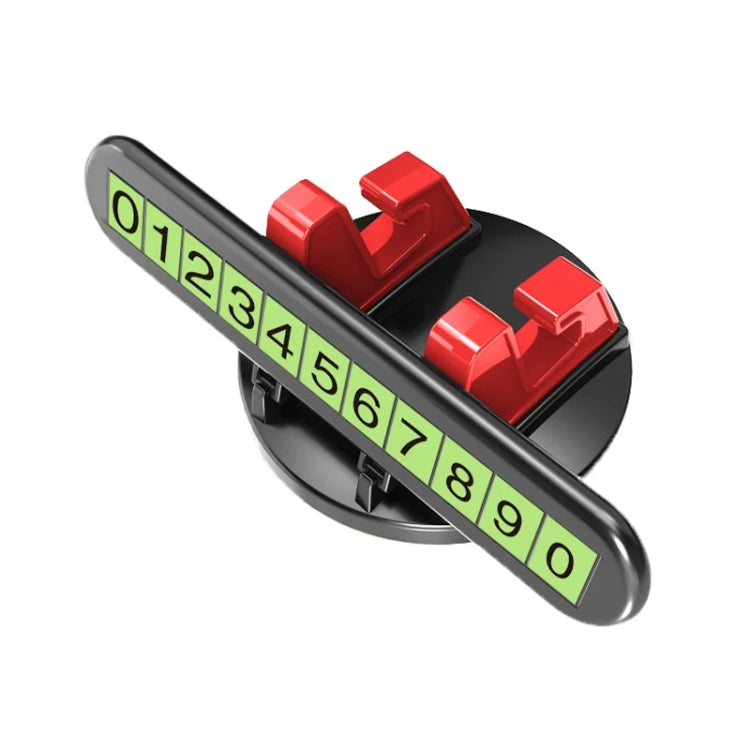 Car Dashboard Automotive Cell Phone Holder Temporary Parking Sign 2 In 1(Red) by buy2fix