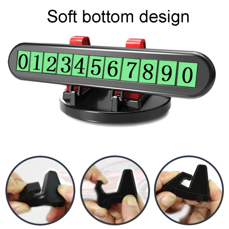 Car Dashboard Automotive Cell Phone Holder Temporary Parking Sign 2 In 1(Red) by buy2fix