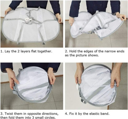 Foldable Drying Clothes Net Hanging Sweater Drying Rack, Spec: 61cm 2 Layers - Storage Bags by buy2fix | Online Shopping UK | buy2fix