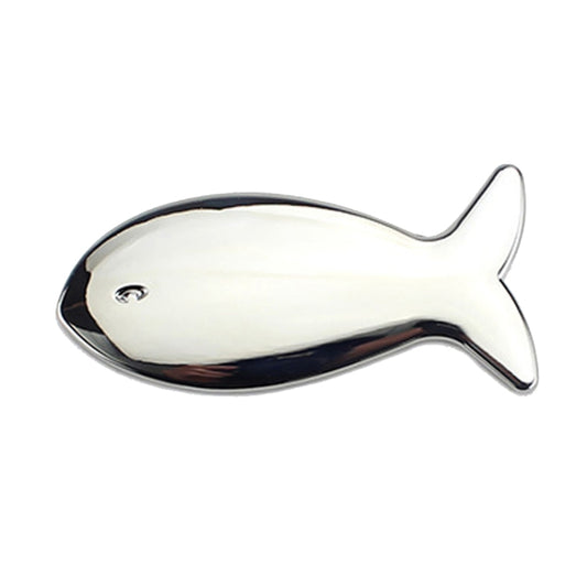 Fish-Shaped Car Metal Stickers Car Body Tail Marker Decorative Decals(Silver) - Decorative Sticker by buy2fix | Online Shopping UK | buy2fix