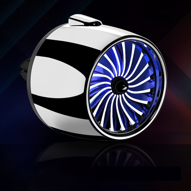 Car Fragrance Super Engine Car Air Conditioning Aroma Diffuser Outlet Ornament, Model: Bright Silver Blue Light by buy2fix