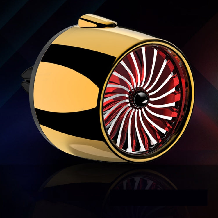 Car Fragrance Super Engine Car Air Conditioning Aroma Diffuser Outlet Ornament, Model: Golden Red Light by buy2fix