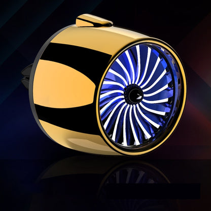 Car Fragrance Super Engine Car Air Conditioning Aroma Diffuser Outlet Ornament, Model: Golden Blue Light by buy2fix