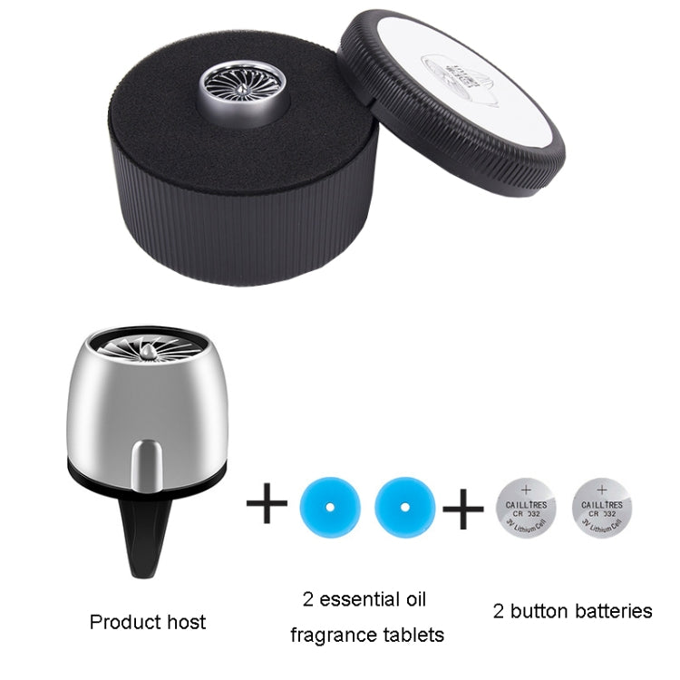 Car Fragrance Super Engine Car Air Conditioning Aroma Diffuser Outlet Ornament, Model: Bright Silver Red Light by buy2fix