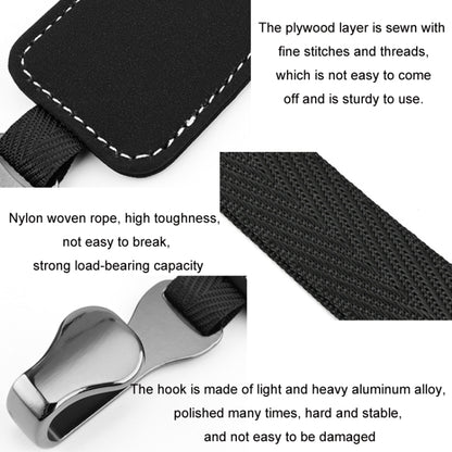 Car Rear Seat Backrest Suede Interior Multifunctional Hook(Black) by buy2fix