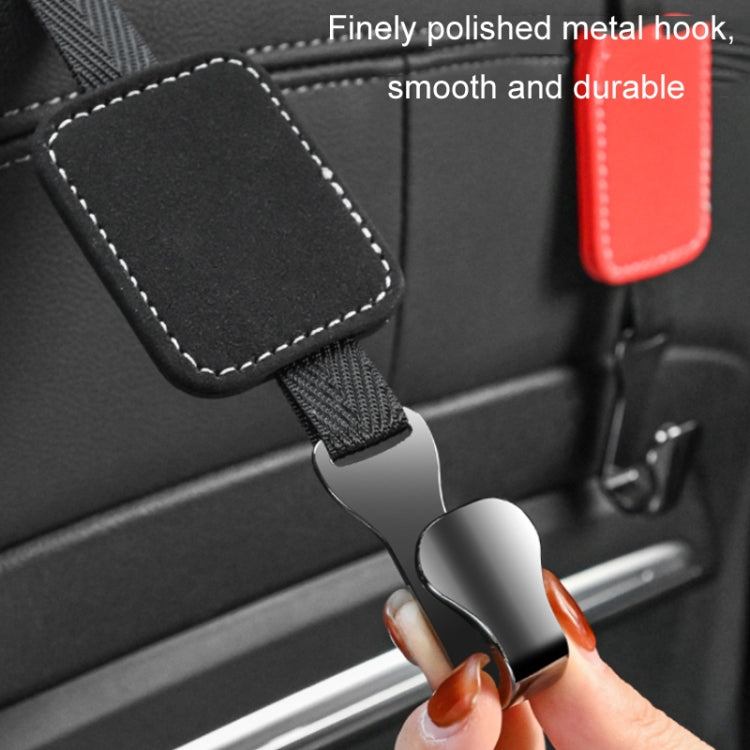 Car Rear Seat Backrest Suede Interior Multifunctional Hook(Black) by buy2fix
