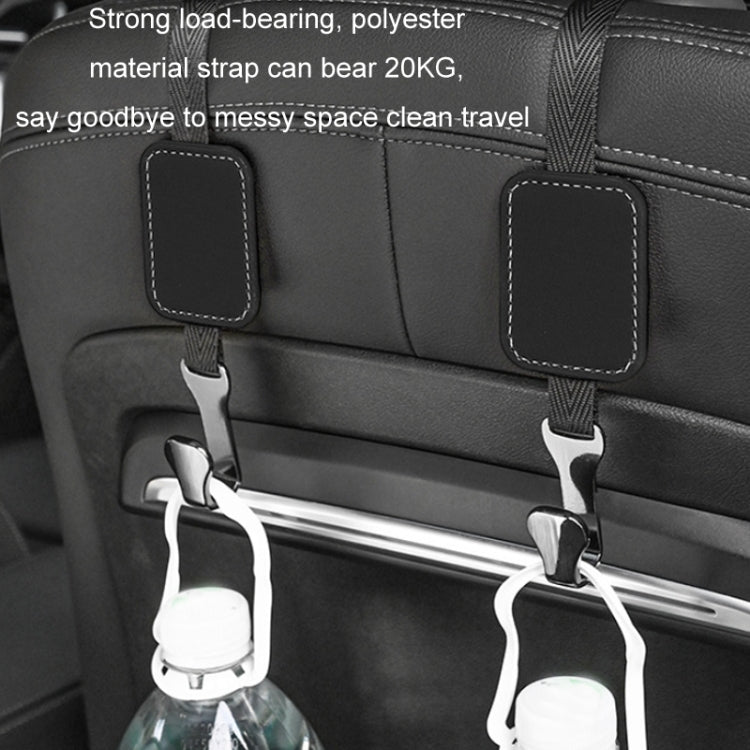 Car Rear Seat Backrest Suede Interior Multifunctional Hook(Beige) by buy2fix