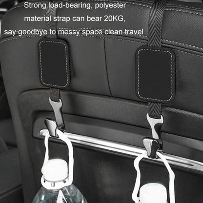 Car Rear Seat Backrest Suede Interior Multifunctional Hook(Beige) by buy2fix