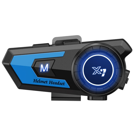 X7 Motorcycle Helmet Bluetooth Headset Riding Navigation Listening Song Soft Hard Wheat(Blue) - Motorcycle Walkie Talkie by buy2fix | Online Shopping UK | buy2fix
