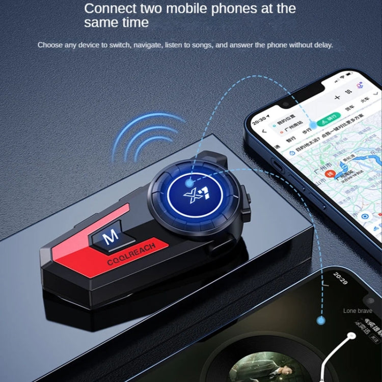 X7 Motorcycle Helmet Bluetooth Headset Riding Navigation Listening Song Soft Hard Wheat(Red) - Motorcycle Walkie Talkie by buy2fix | Online Shopping UK | buy2fix