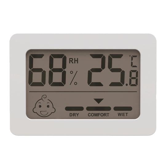 Household Indoor Mini Electronic Temperature And Humidity Meter With Stand(White)