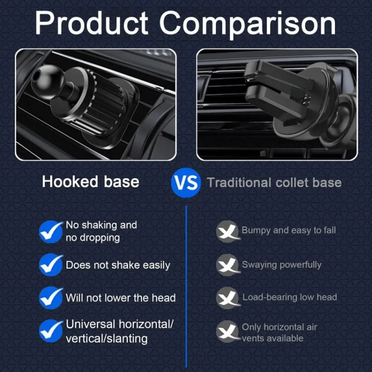 Car Air Outlet Rotating Spiral Hook Tail Clip Mobile Phone Holder(G03) by buy2fix