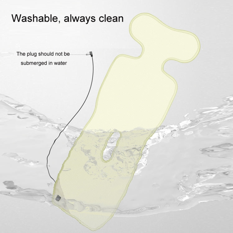 Car USB Heated Seat Cushion Winter Plush Child Seat Pad, Size: 90x32cm(Beige) by buy2fix