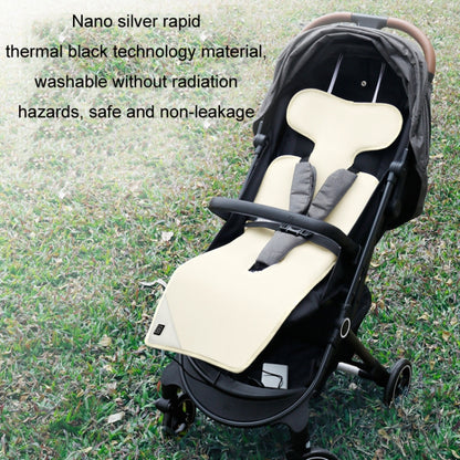 Car USB Heated Seat Cushion Winter Plush Child Seat Pad, Size: 90x32cm(Beige) by buy2fix