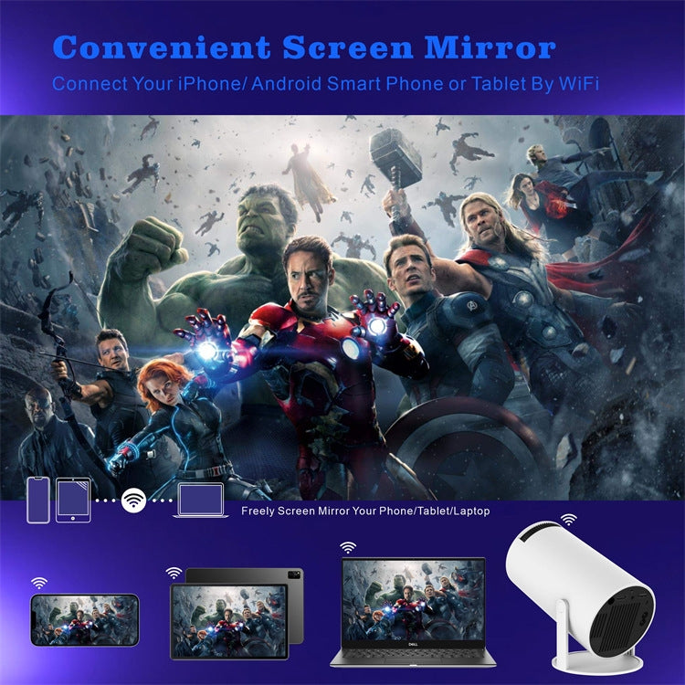 HY300 Smart Projector Android 11.0 System 120 Lumen Portable Projector US Plug - Mini Projector by buy2fix | Online Shopping UK | buy2fix