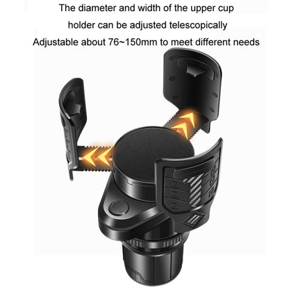 Carbon Fiber Multifunctional Car Modified Water Cup Holder Ashtray(Black) by buy2fix