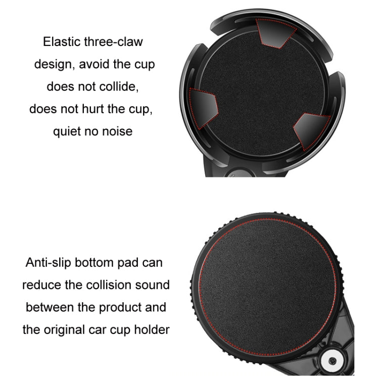 Carbon Fiber Multifunctional Car Modified Water Cup Holder Ashtray(Black) by buy2fix