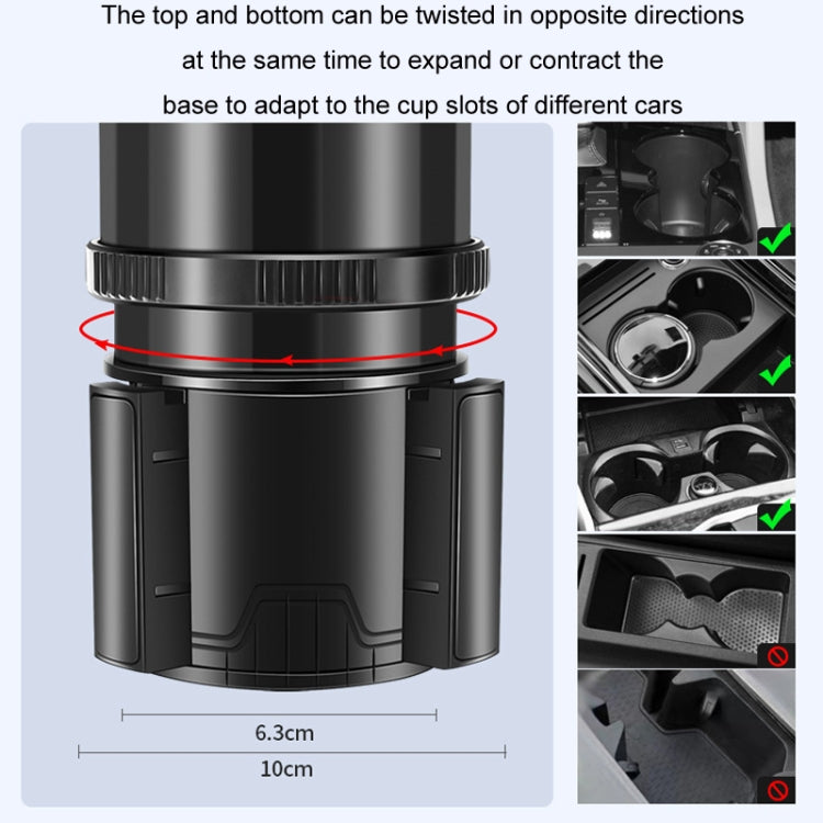Carbon Fiber Multifunctional Car Modified Water Cup Holder Ashtray(Black) by buy2fix