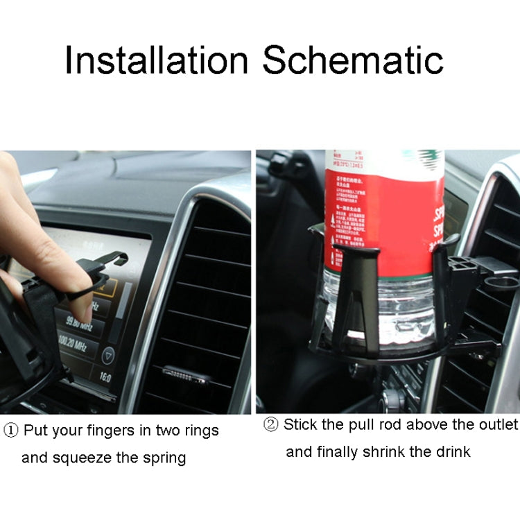 Car Air Vent Drink Holder Car Multifunctional Water Cup Racks(Black) by buy2fix