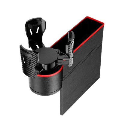 Car Seat Gap Storage Box Car Water Cup Holder Ashtray, Color: Right Black Red by buy2fix