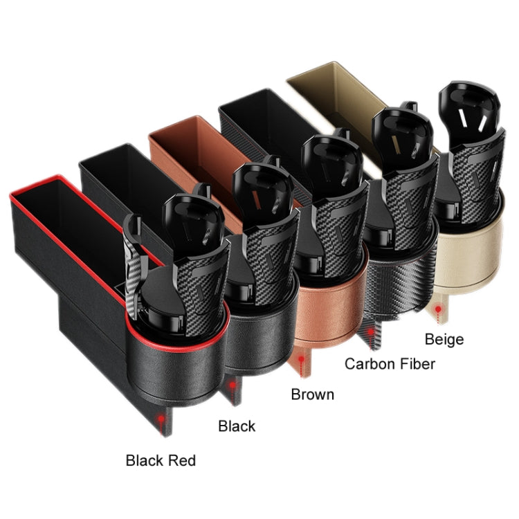 Car Seat Gap Storage Box Car Water Cup Holder Ashtray, Color: Left Carbon Fiber by buy2fix