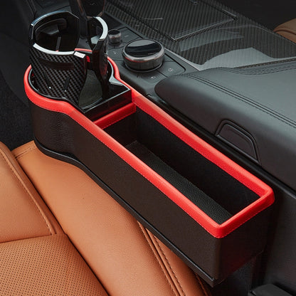 Car Seat Gap Storage Box Car Water Cup Holder Ashtray, Color: Right Carbon Fiber by buy2fix