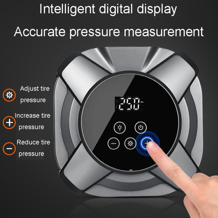 19 Cylinders Car Intelligent Digital Display Inflator Pump Portable Car Tire Pneumatic Engine(Black) - Inflatable Pump by buy2fix | Online Shopping UK | buy2fix