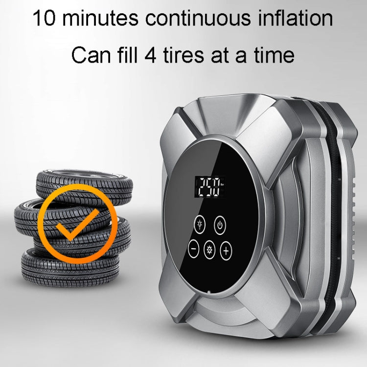 22 Cylinders Car Intelligent Digital Display Inflator Pump Portable Car Tire Pneumatic Engine(Silver) - Inflatable Pump by buy2fix | Online Shopping UK | buy2fix