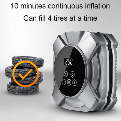 19 Cylinders Car Intelligent Digital Display Inflator Pump Portable Car Tire Pneumatic Engine(Silver) - Inflatable Pump by buy2fix | Online Shopping UK | buy2fix