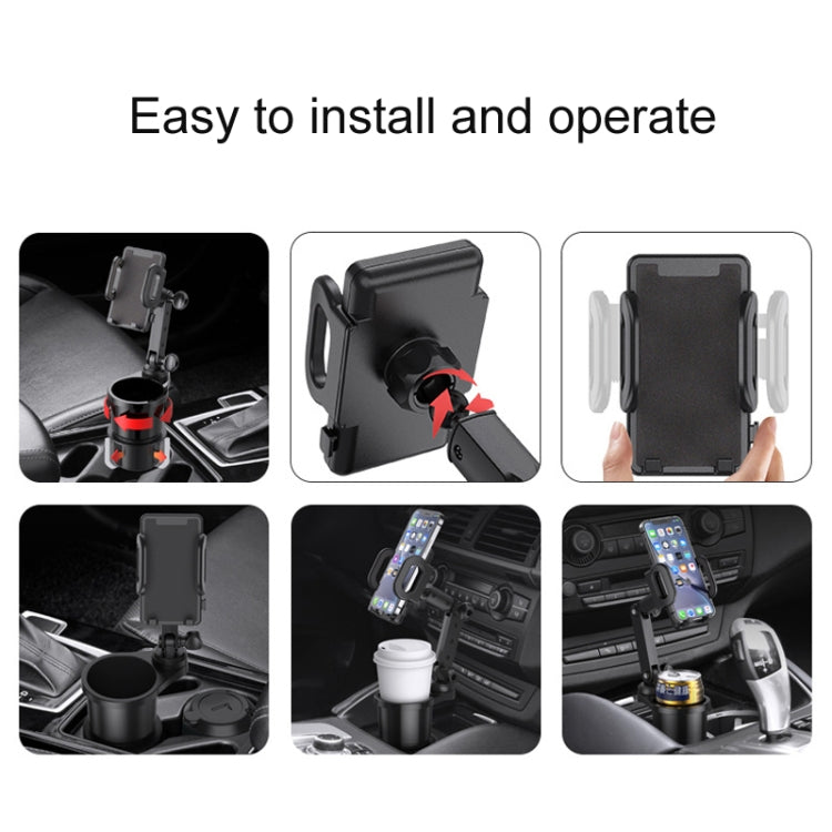 2 in 1 Car Mobile Phone Holder Multifunctional Water Cup Beverage Holder(SD-1055) by buy2fix