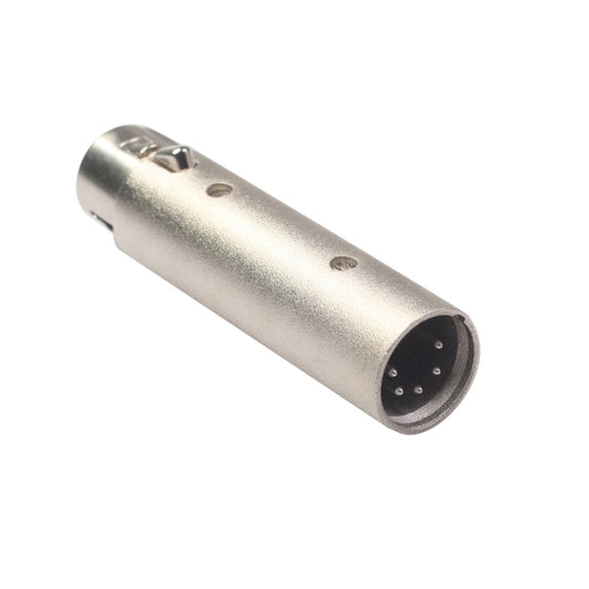 Zinc Alloy Shell Large 3Pin Female XLR to 5Pin XLR Male DMX Signal Lamp XLR Adapter - Microphone Audio Cable & Connector by buy2fix | Online Shopping UK | buy2fix